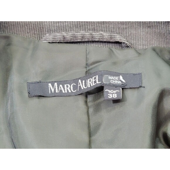 Marc Aurel Charcoal Grey Corduroy Basic Jacket Coat Women's Size 38 Lightweight - Picture 6 of 8